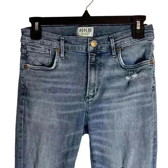 AGOLDE Sophie High Rise Skinny Crop Jeans in Spell Size 27 - Picture 3 of 9